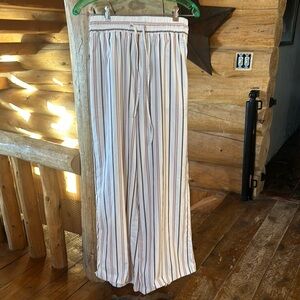 Striped Wide-Leg Pants